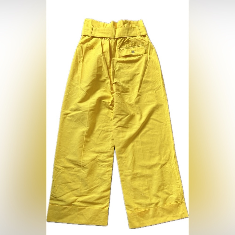 Banana Republic Yellow High-Waist Paperbag Wide-Leg Pants (Size 4P) - Picture 5 of 8
